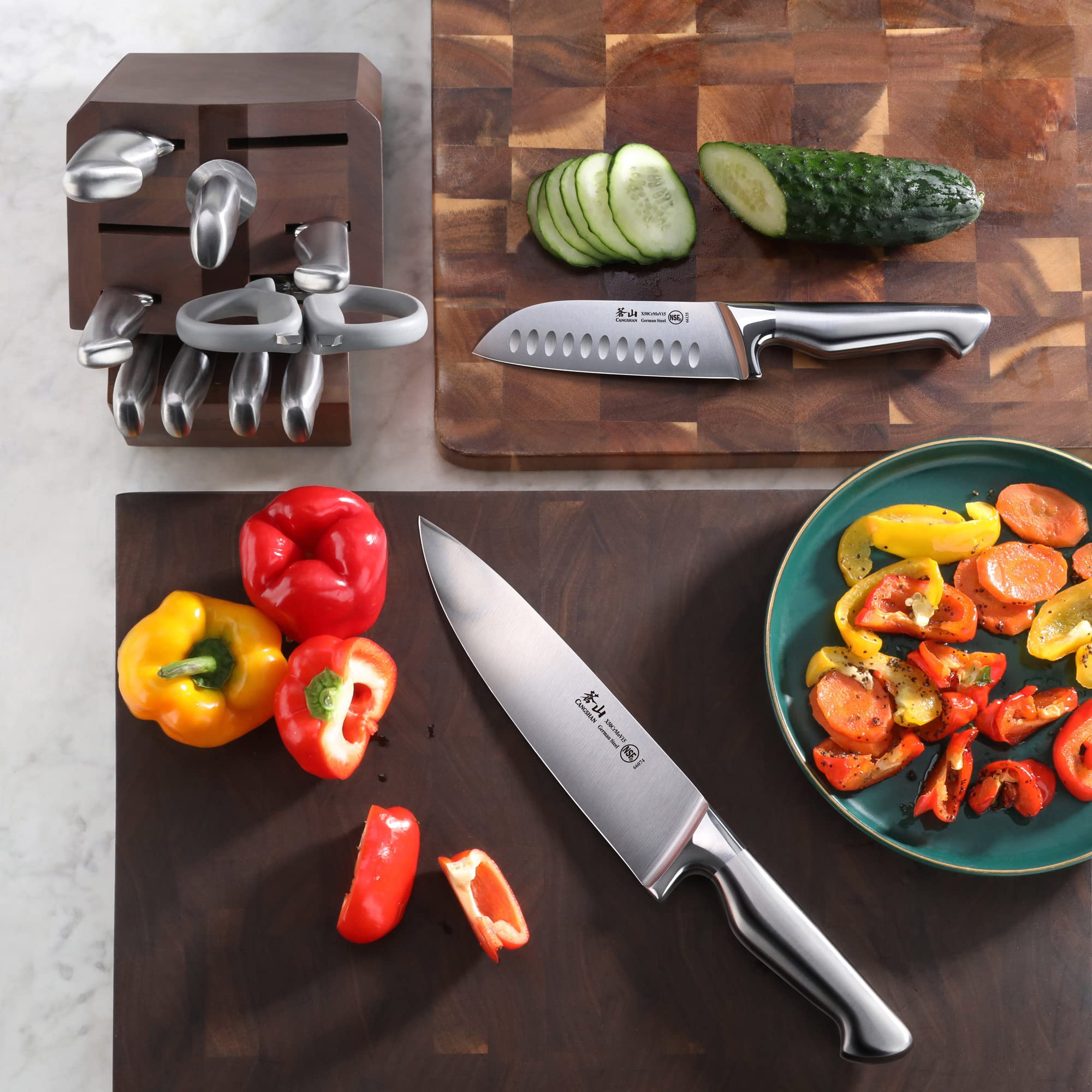 Amazon.com: Cangshan Sanford Series 1027150 German Steel 12-Piece